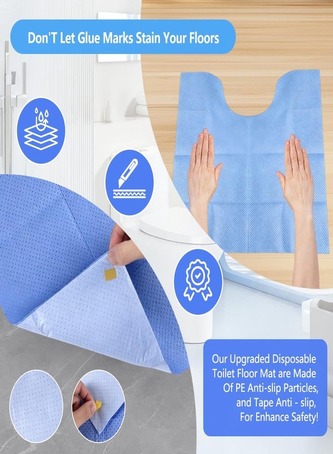 Abnaok Upgraded 30 Pack Disposable Toilet Mats, Absorbent Toilet Floor Protector, Waterproof Non-Slip Potty Training Mats, U-Shape, Toilet Floor Pads for elderly, Children, Adult 24" x 22"( Heavyweight) - Image 5