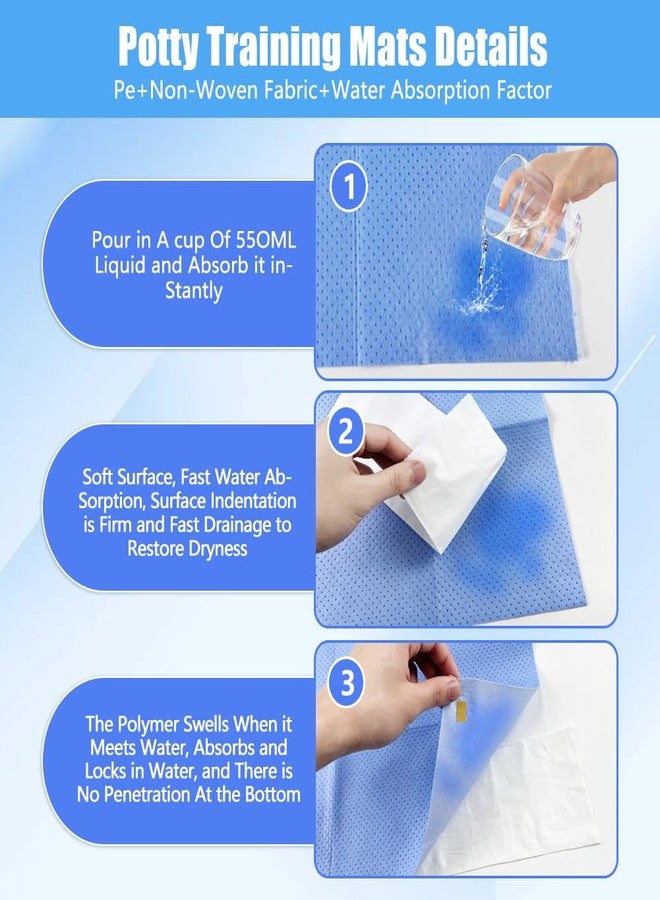Abnaok Upgraded 30 Pack Disposable Toilet Mats, Absorbent Toilet Floor Protector, Waterproof Non-Slip Potty Training Mats, U-Shape, Toilet Floor Pads for elderly, Children, Adult 24" x 22"( Heavyweight) - Image 4
