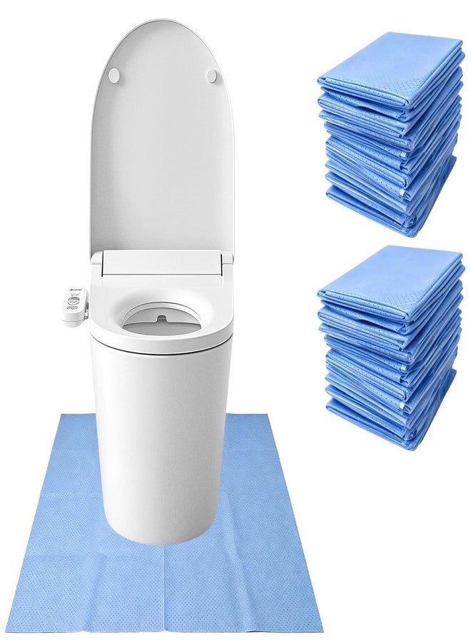 Abnaok Upgraded 30 Pack Disposable Toilet Mats, Absorbent Toilet Floor Protector, Waterproof Non-Slip Potty Training Mats, U-Shape, Toilet Floor Pads for elderly, Children, Adult 24" x 22"( Heavyweight) - Image 1