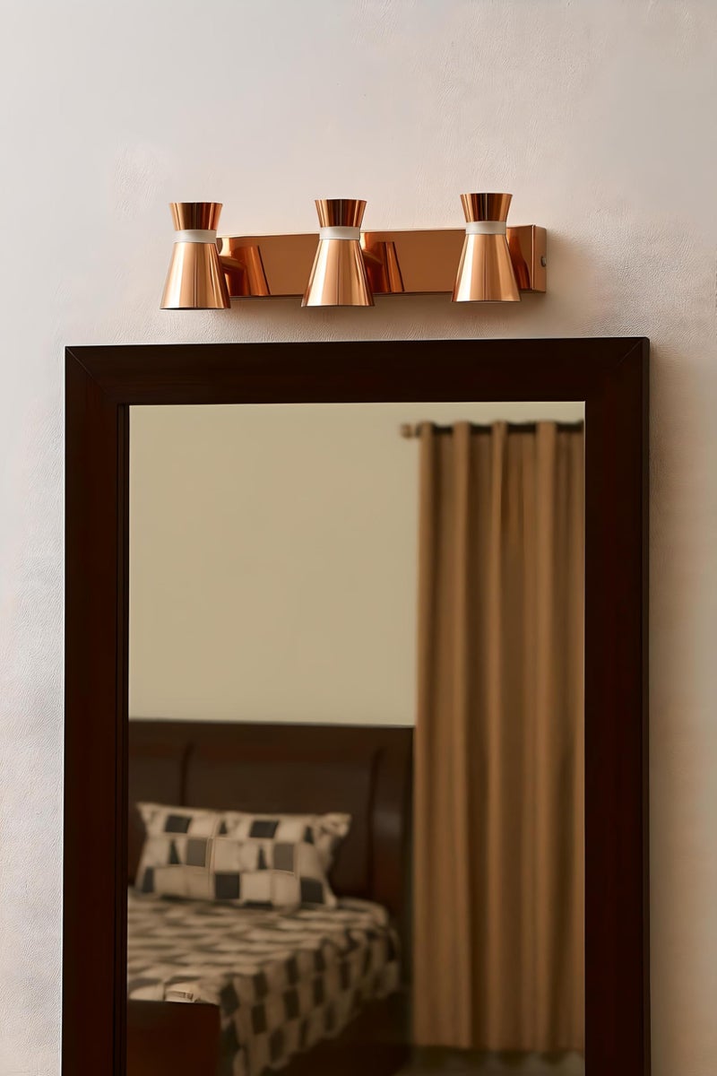 FILLISKA® 3 in 1 Double Wall spot/Picture/Display/Mirror Light with Adjustable Head and Colour Changing Function (3 Way RoseGold-397) - Image 5