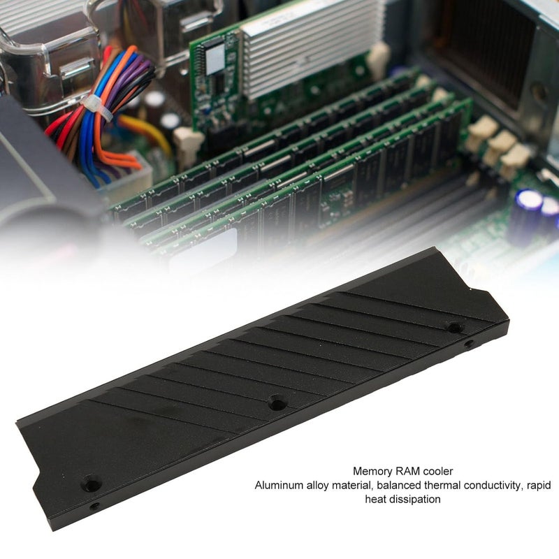 مشتت حرارة GOWENIC DDR5، مبرد RAM من سبائك الألومنيوم مع ملصق تبديد الحرارة لوحدة ذاكرة DDR5 لنظام تبريد المياه للكمبيوتر (أسود) - Image 5