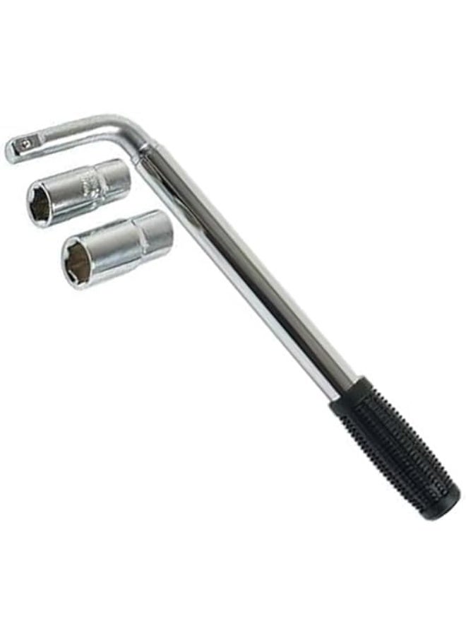 Universal Extended Wrench 4 Way Tire Wrench With Standard 17mm 19mm 21mm 23mm Sockets Cross Wheel Tool - Image 4
