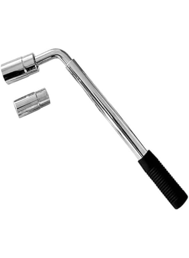 Universal Extended Wrench 4 Way Tire Wrench With Standard 17mm 19mm 21mm 23mm Sockets Cross Wheel Tool - Image 2