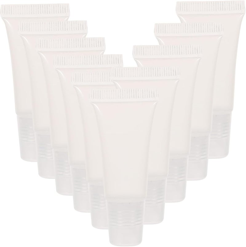 10Pcs Clear Lip Gloss Tubes Mini Cosmetic Containers for Lip Balm Lotion and Cleanser for DIY Lipstick and Personal Care Products - Image 1