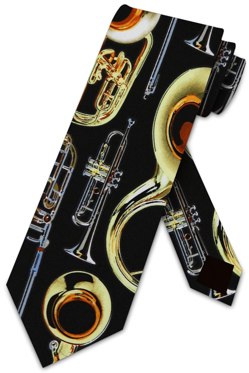 Three Rooker Brass Instruments Tie Mens Necktie - Image 1