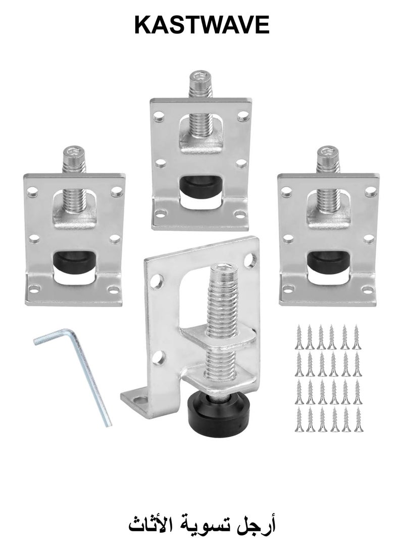 KASTWAVE Heavy Duty Adjustable Furniture Leveler Feet, 4 Pcs Heavy Duty Leveling Feet, M10 Furniture Leveling Legs for Tables, Shelving Units, Cabinets, Workbench - Image 1