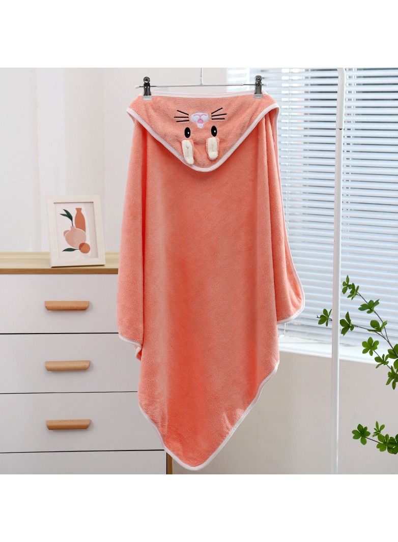 Loquat Cartoon Printed With Hood Fine Fiber Cloaks Bath Towels