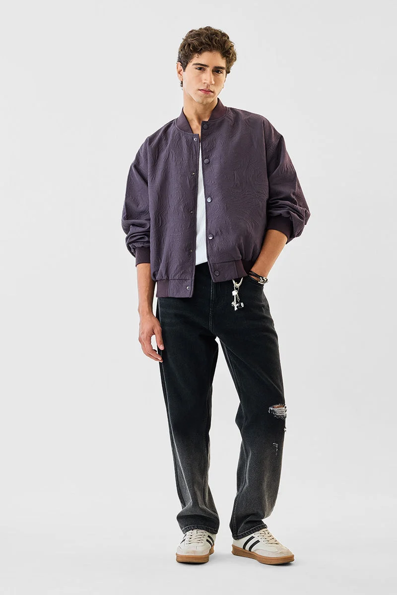 SNITCH Snap Button Oversized Bomber Jacket