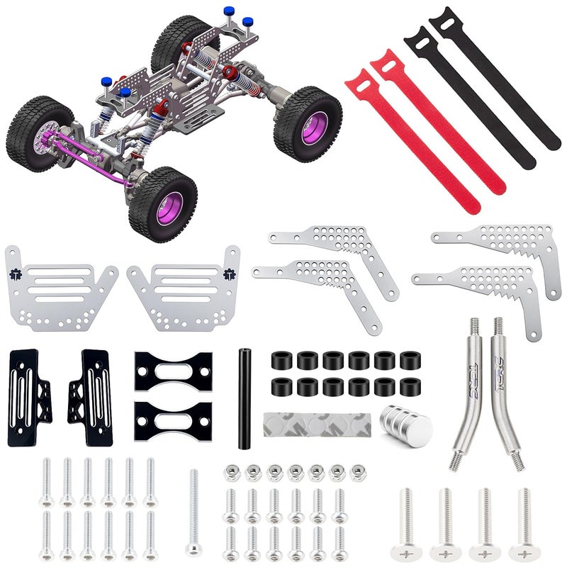 TCRC GR5 Titanium LCG Chassis Kit Frame Rail for Redcat Ascent18 118 Scale RC Rock Crawler Upgrades - Image 3