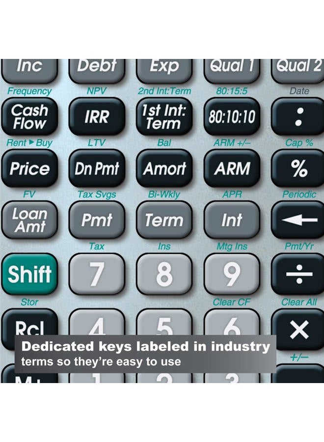 Calculated Industries 3430 Qualifier Plus IIIfx Advanced Real Estate Mortgage Finance Calculator | Clearly-Labeled Keys | Buyer Pre-Qualifying | Payments, Amortizations, ARMs, Combos, FHA/VA, More - Image 4