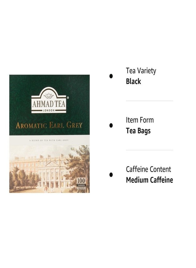 Ahmad Tea Black Tea, Earl Grey Aromatic Teabags, 100 ct - Caffeinated and Sugar-Free - Image 4