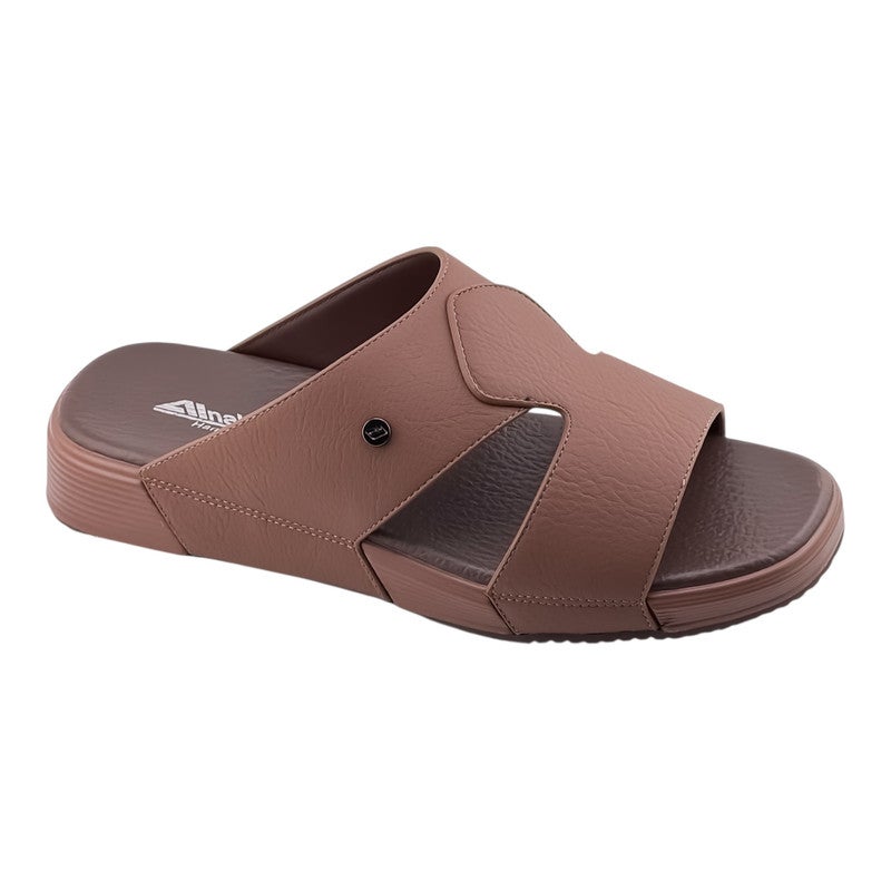 إيت صندل عربي يدوي الصنع للرجال من AET | شبشب رجالي خارجي | شبشب مفتوح من الأمام للاستخدام اليومي | جلد عربي أصلي مع ابزيم| تصميم عربي جديد | نعل داخلي مختلف اللون| مريح وخفيف الوزن - Image 1