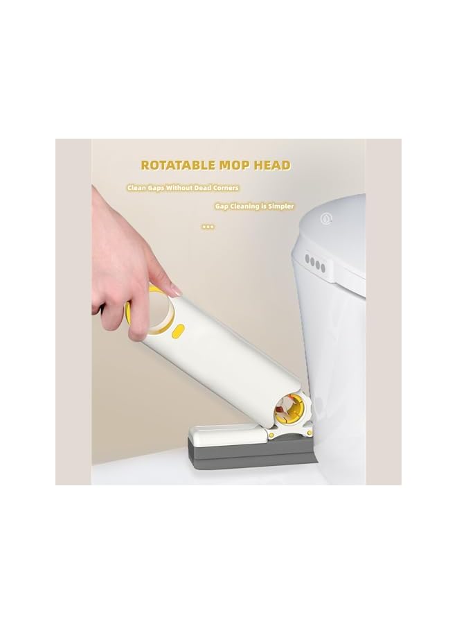 promass Portable Mini Self-Squeeze Mop for Bathroom Kitchen Household, Desktop Glass Cleaning Mop, Bathroom Crevice Absorbent Mop, Mini Sponge Mop for Small Spaces, 1 Handle + 3 Sponge Heads - Image 5