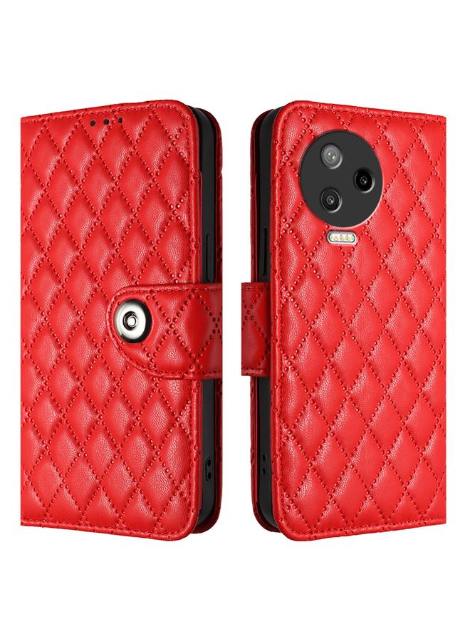 Zaboon Case For Infinix Note 12 Pro / Note 12 2023 Rhombic Texture Flip Leather Phone Case with Lanyard - Image 2