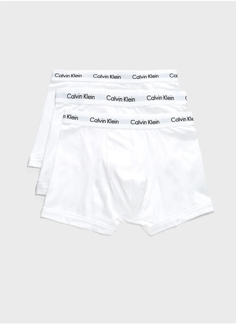 CALVIN KLEIN 3 Pack Logo Waist Trunks