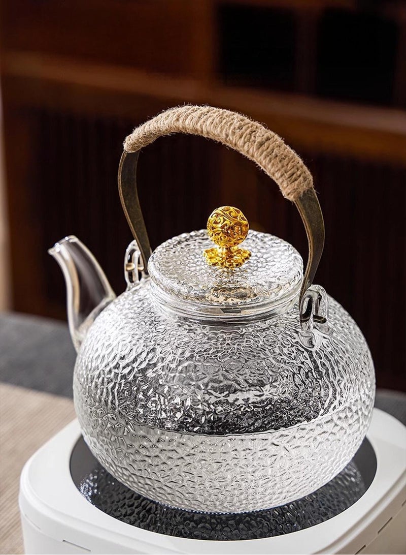 لوبيتيز 900 مل زجاج إبريق الشاي ، إبريق الشاي الزجاج مع فلتر الشاشة ، إبريق الشاي مع غطاء زجاجي ، مطرقة رذاذ إبريق الشاي ، إبريق الشاي ، إبريق الشاي موقد موقد كهربائي إبريق الشاي - Image 2