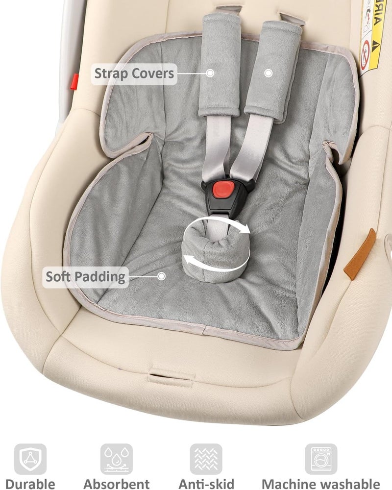 GFU Baby Piddle Pad Car Seat Liner - Waterproof Soft Potty Training Cover for Carseat, Stroller, Highchair, Gray - Image 5