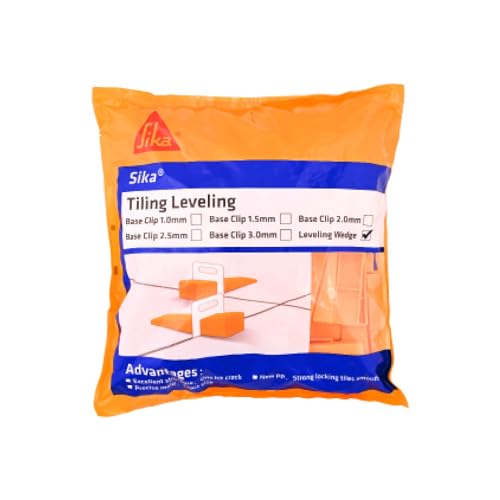 SIKA – Tile levellers – SikaTile Leveller Wedges – Ensures Proper Levelling During Tile Installation – Floors and Walls – Easy to use – Yellow - Image 1