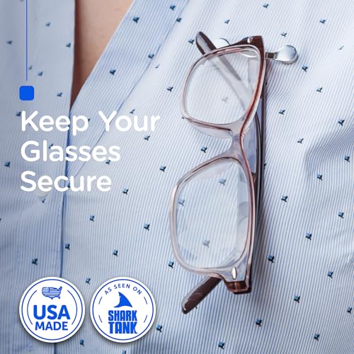 Readerest Magnetic Glasses Holder 3 Pack Magnet Clip for Readers Sunglasses Work Badges Glasses Holders for Men Women Eyewear Accessory Made in the USA Stainless Steel - Image 3
