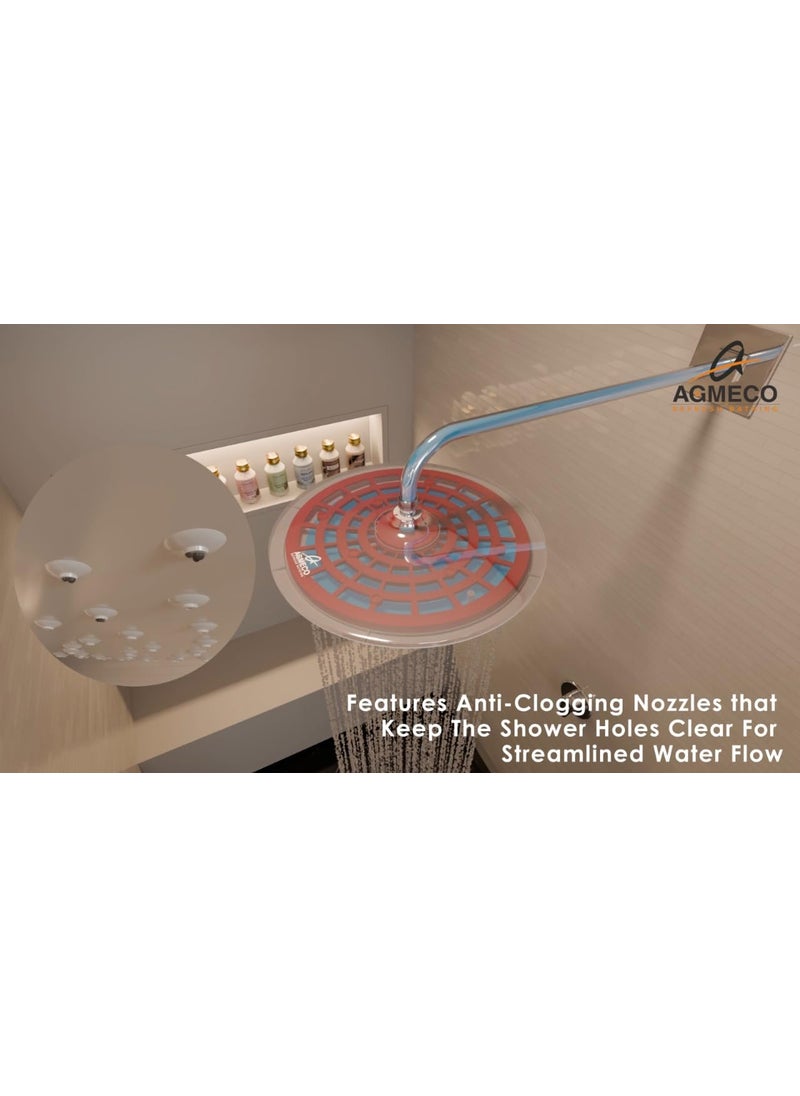 AGMECO Agmeco Auto Cleaning Overhead Shower Sphere with 450mm Brass Shower Arm  - Image 5