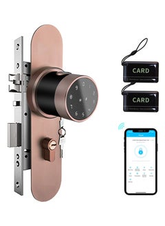 TISMpro, Smart Door Lock, Fingerprint Smart Door Lock, TTLock App, WiFi App Smart Lock Keyless Entry Smart Lock with Fingerprint Entry, Keypad Deadbolt Lock,LVD-06, Brown