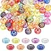SUNNYCLUE 1 Box 100Pcs 14mm Lentil Beads Acrylic Abacus Beads Bulk Plastic Transparent Colourful Oblate Large Hole Beads for Bracelet Jewelry Making Crafts Pens Stakes Decoration Keychain Hairpin - Image 2