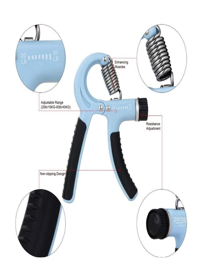 Redipo Grip Strength Trainer-2 Pack Hand Grip Strengthener Adjustable Resistance Range 20-90 lbs Non-Slip Hand Grip, Hand Gripper Exerciser, Wrist Strengthener for Forearm Grip Workout - Image 3