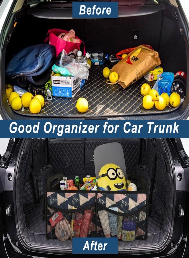 Deosk Car Trunk Organzier for suv,Car Organziers and Storage with 6 Big Pocket,Car Accessories for Women/Men 50L Waterproof Polyester Trunk Organzier for Car/SUV/Minivan/Truck(Medium, Triangle) - Image 5