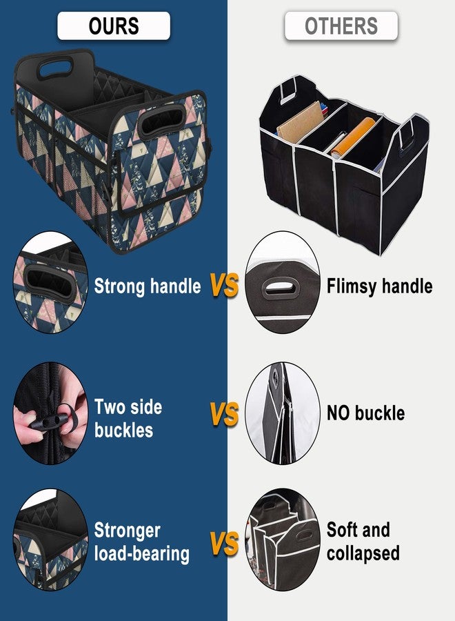 Deosk Car Trunk Organzier for suv,Car Organziers and Storage with 6 Big Pocket,Car Accessories for Women/Men 50L Waterproof Polyester Trunk Organzier for Car/SUV/Minivan/Truck(Medium, Triangle) - Image 2
