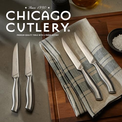 Chicago Cutlery Insignia Steel 4-Piece Steak Knives, 4.5" Stainless Steel Blades for Effortless Cutting, For Home Kitchen and Professional Use - Image 5