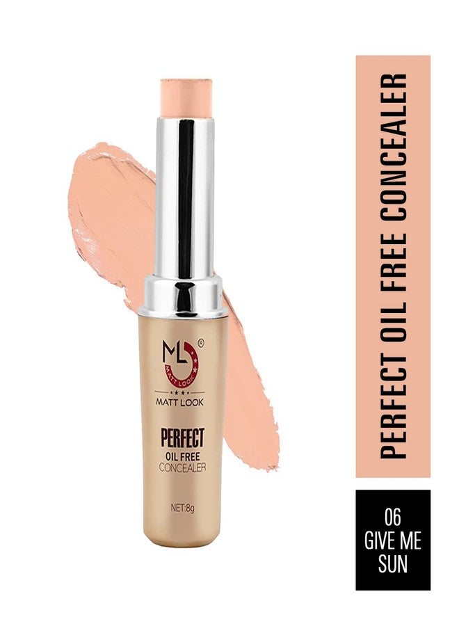 MATT LOOK Perfect Concealer Stick for Dry Skin | Oil-Free | Non-Greasy | Dark Circle Under Eye Cream | Lightweight Formula | Face Makeup for All Skin Types - Give -Me-Sun (8gm) - Image 2