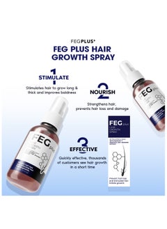 FEG Plus Eyecream with 2Pcs FEGPLUS Hair & Beard Growth Serum (50ml) Control Hair Loss & Regrow Hair, Natural Ingredients Help Hair Stronger & Healthier  - Image 4