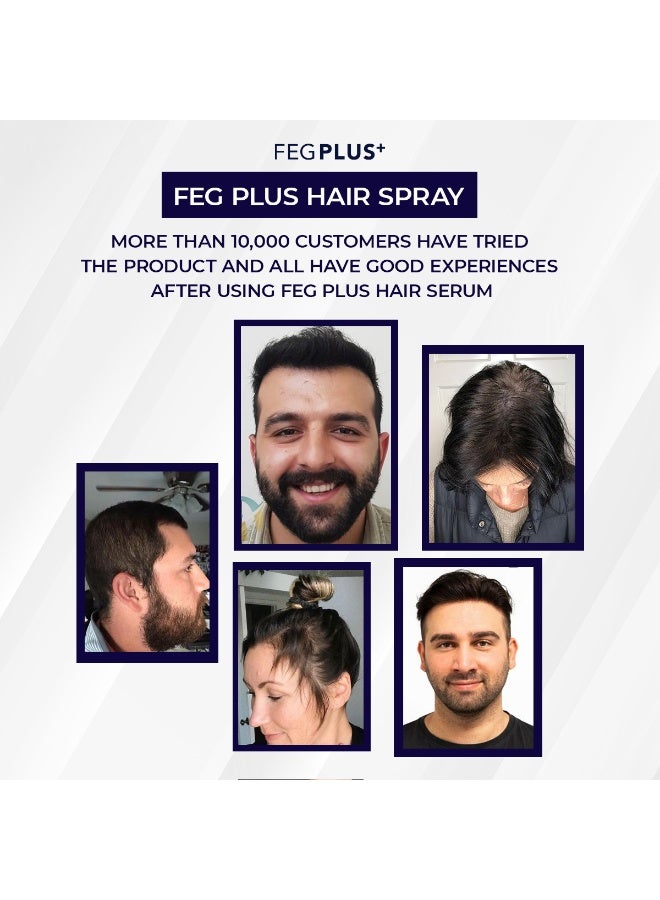 FEG Plus FEGPLUS Hair & Beard Growth Serum 50ml (2 Pcs) + Free Eye Cream – Helps Control Hair Loss, Supports Fuller & Healthier Hair, Natural Ingredients - Image 5