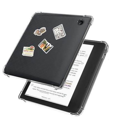 Cavir Clear Case for 7 inch Kobo Libra Colour/Kobo Libra 2 eReader/2in 1 Case with 50 Stickers,Lightweight and Scratch-Proof Silicone Back Cover - Image 5