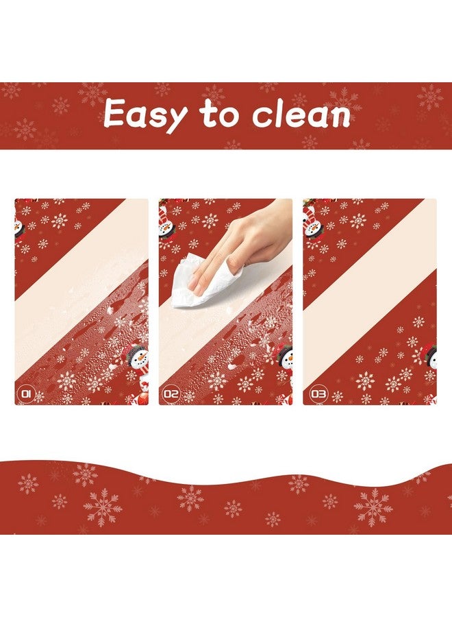 Childom Christmas Tablecloth,3 Pack Disposable Plastic Tablecloth 54" x 108" Christmas Decorations Xmas Party Supplies,Xmas Snowman Table Cloth,Plastic Table Cover for Indoor or Outside,Home,Dinner,Party - Image 3