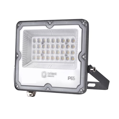 Orient Electric Razor Plus 100 W LED Flood Light | IP65 Waterproof Outdoor Light with Lens Design | 5kV Surge Protection, 440V Compatible | Wide Angle Beam, Ultra Slim Design | Warm White - Pack of 1 - Image 2
