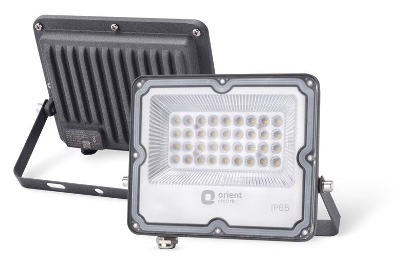 Orient Electric Razor Plus 100 W LED Flood Light | IP65 Waterproof Outdoor Light with Lens Design | 5kV Surge Protection, 440V Compatible | Wide Angle Beam, Ultra Slim Design | Warm White - Pack of 1 - Image 1