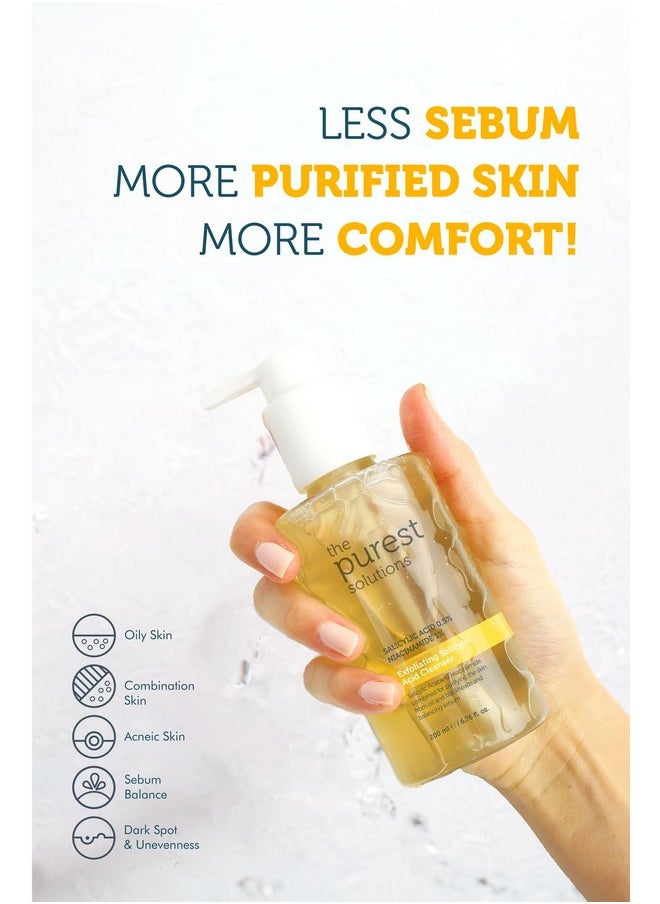 the purest solutions The Purest Solutions 0,5% Salicylic Acid + 1% Niacinamide Exfoliating Cleanser (6.76 fl. oz)  - Image 3