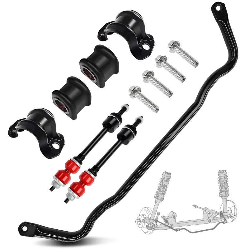 Jkorkm 55398938AC Front Suspension Stabilizer Bar K80894 Front Sway Bar Link Kit with Bushing Kit Fit For 20092010 Dodge Ram 150020112018 Ram 150020192022 Ram 1500 Classic 4WD 55398938AB - Image 3