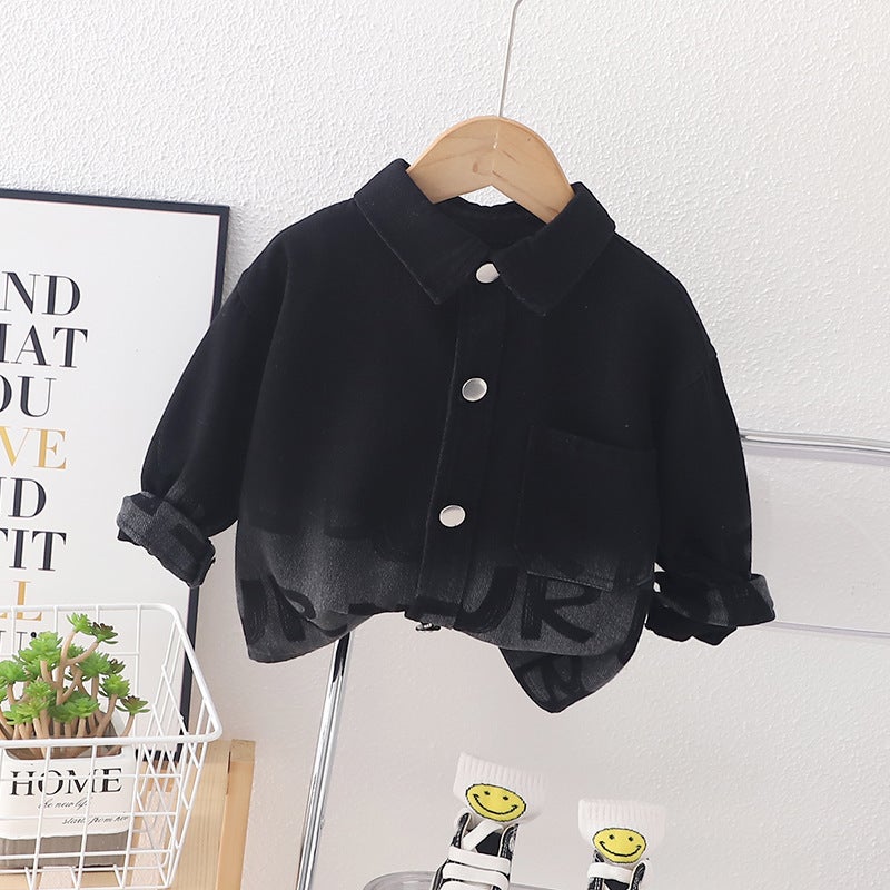 Boys And Girls 2023 New Shirts Korean Style Lapel Tops Unisex Baby Loose Flap Pocket Pants Shirts Trendy - Image 4