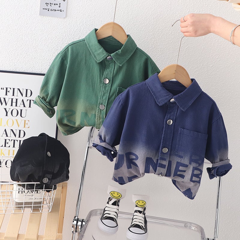Boys And Girls 2023 New Shirts Korean Style Lapel Tops Unisex Baby Loose Flap Pocket Pants Shirts Trendy - Image 5