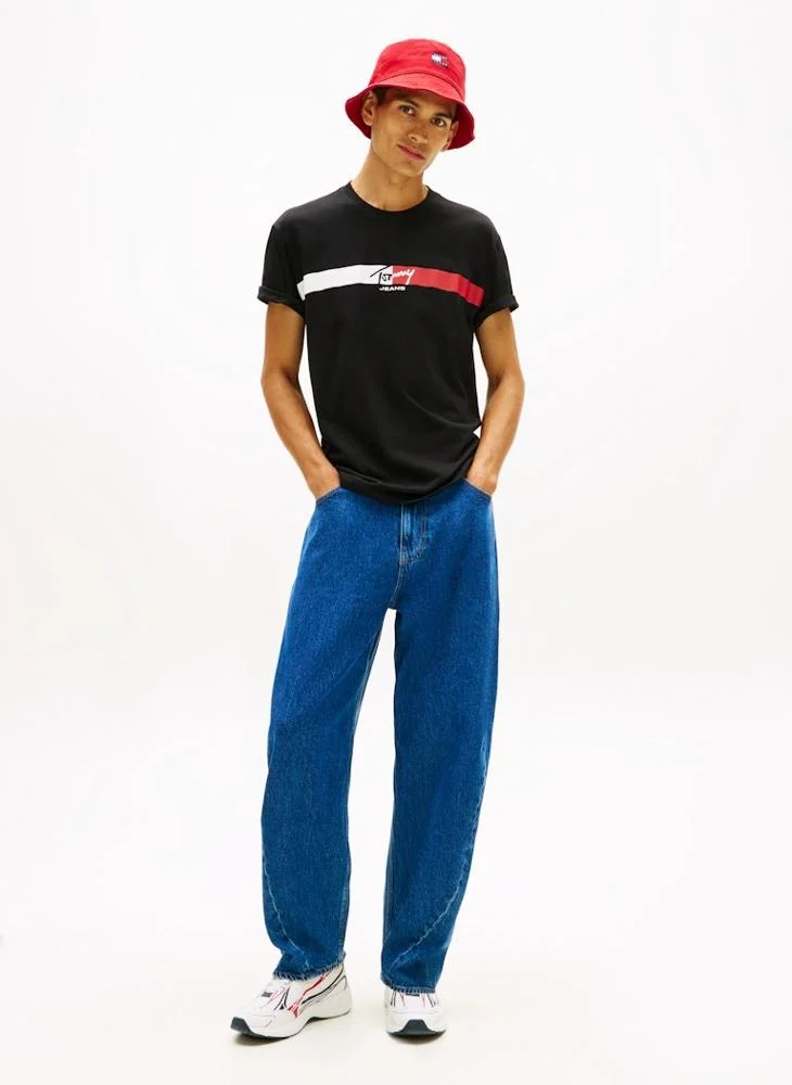 TOMMY JEANS  Signature Logo Jersey T-Shirt for Men | Best Price UAE