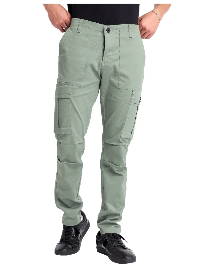 بيونغ Pistachio Green Cargo Pants for Men