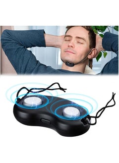 Smart Throat Anti Snoring Device Snoring Detection by Impulse Sense USB Rechargeable Adaptive Adjustment Snore Stopper Solution for Men and Women Electric Stop Snoring for Deeply Sleep