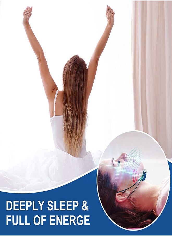 Excefore - Smart Throat Anti Snoring Device Snoring Detection by Impulse Sense USB Rechargeable Adaptive Adjustment Snore Stopper Solution for Men and Women Electric Stop Snoring for Deeply Sleep - Image 1