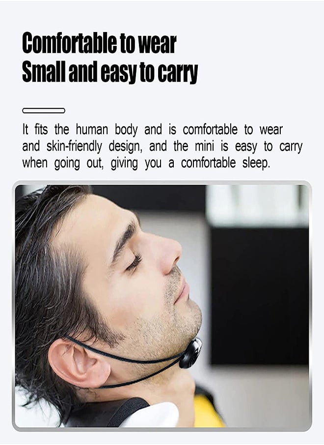 Excefore - Smart Throat Anti Snoring Device Snoring Detection by Impulse Sense USB Rechargeable Adaptive Adjustment Snore Stopper Solution for Men and Women Electric Stop Snoring for Deeply Sleep - Image 1