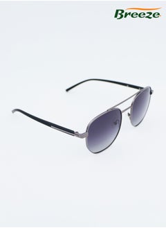 Breeze Polarized Sunglasses for men Driving sunshade glasses Metal material  Gradient blue grey eyewear  - Image 2
