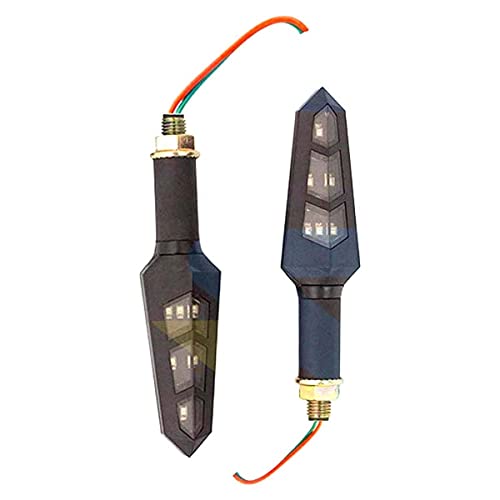 Ramanta® 2X 12V DC Amber LED Flexible Non Breakable Motorcycle Bike Turn Signal Indicators Light Turning Lamps Set for KTM RC200, Pack of 1 Pair, Install by Professional - Image 1