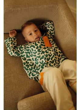 Mater&ME Mater&ME Summer Outfit for Boys – Green Leopard Print, 100% Cotton Poplin, Soft and Breathable – 1 Set  - Image 4