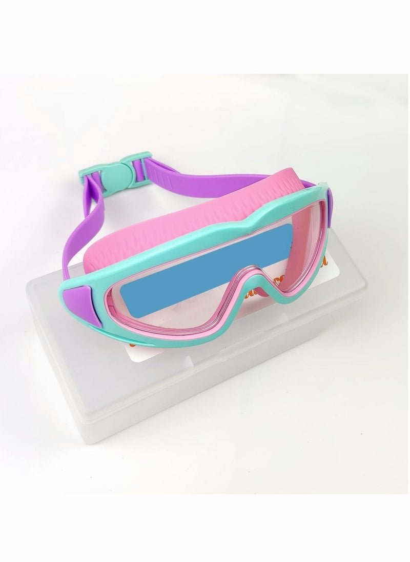 Excefore - Kids Swimming Goggles, Swimming Goggles Kids Boys Girls 4-12 Years, Large Lens Anti Fog Watertight Comfortable Swim Goggles for Kids Children - Image 1